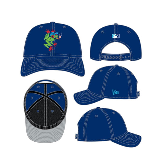 AquaSox Navy Frog Player Replica Snapback Hat