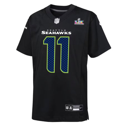 Youth Seahawks “Smith-Njigba 11” Super Bowl LX Blackout Game Jersey