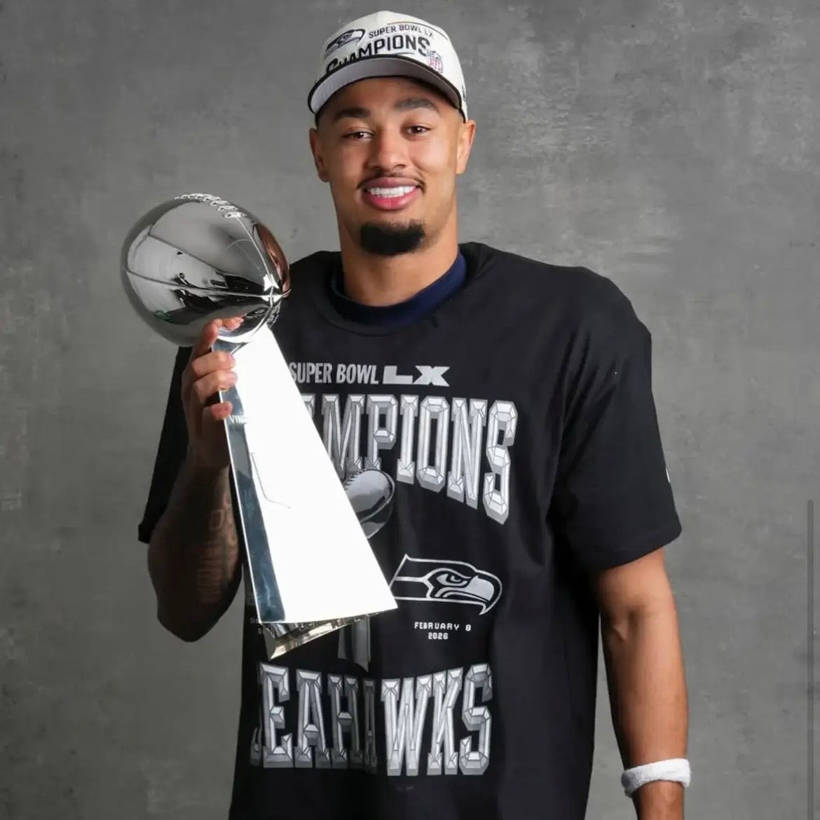 Seahawks Super Bowl LX Champions Official On-Field Locker Room Tee
