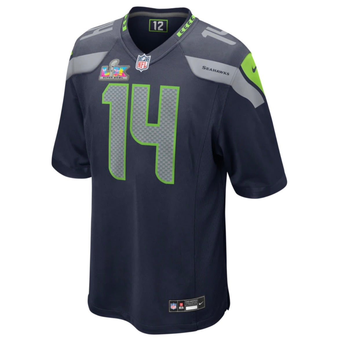 Seahawks “Darnold 14” Super Bowl LX Navy Game Jersey