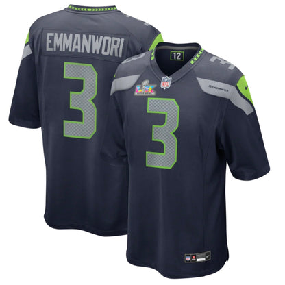 Seahawks “Emmanwori 3” Super Bowl LX Navy Game Jersey