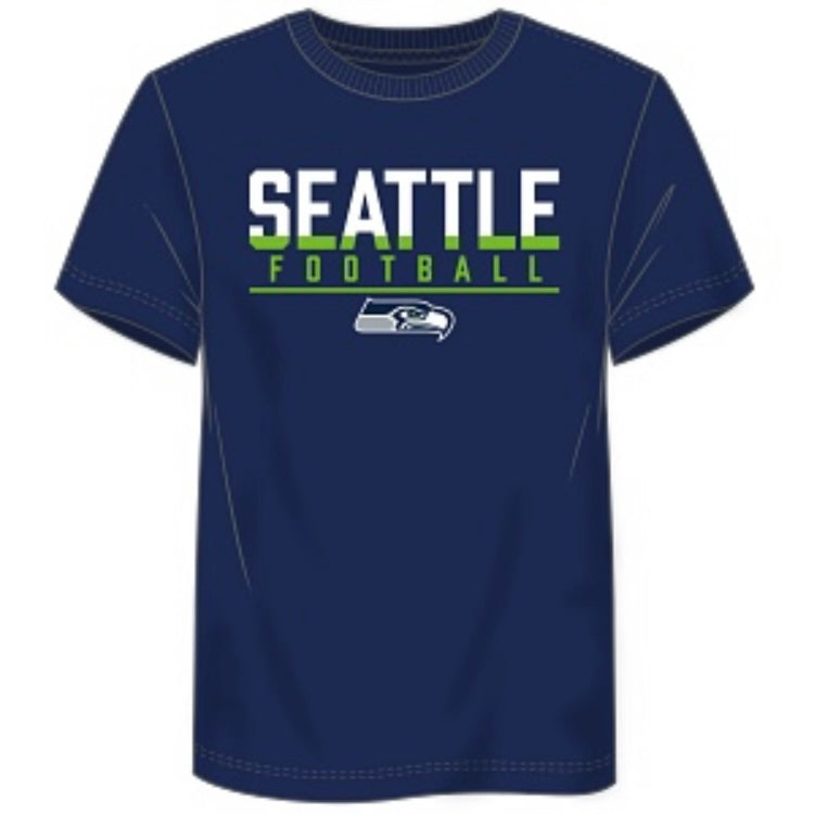 Seahawks Navy Seattle Football Tee