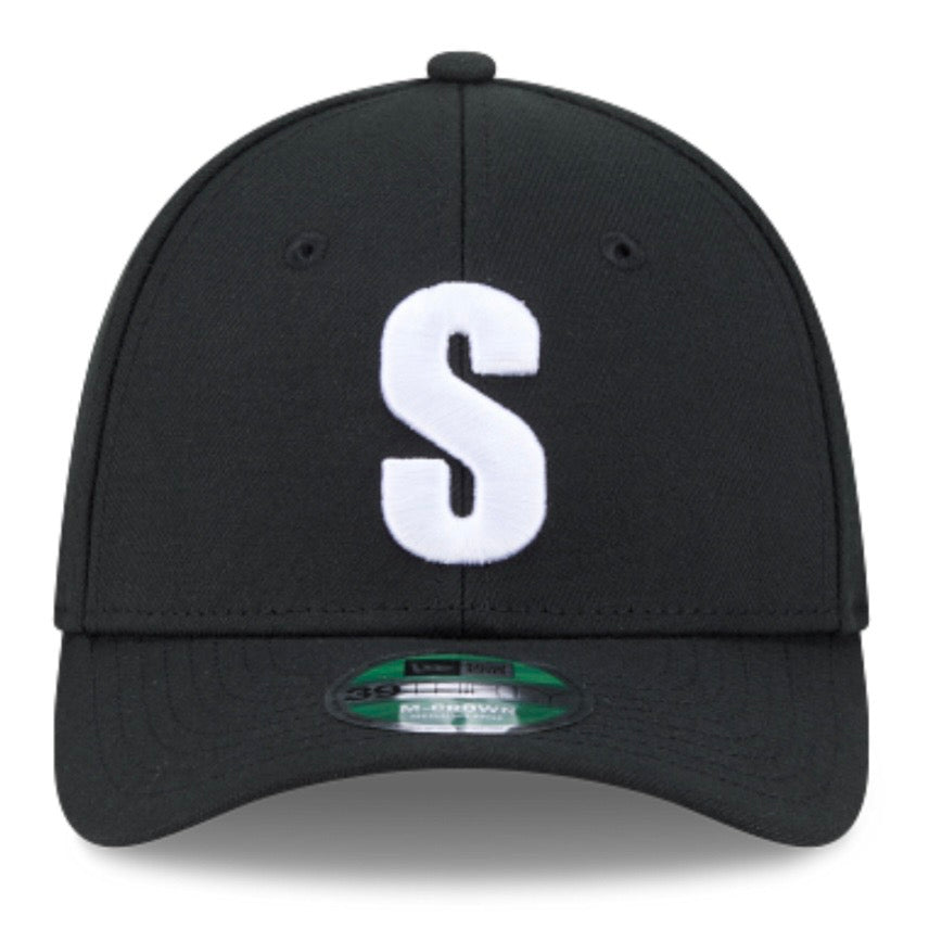 Mariners “50 Seasons” Side Patch Steelheads Stretch-Fit Black Hat
