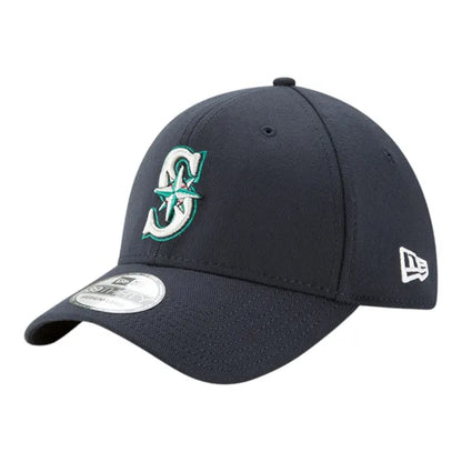 Mariners “50 Seasons” Side Patch Navy Stretch-Fit Black Hat