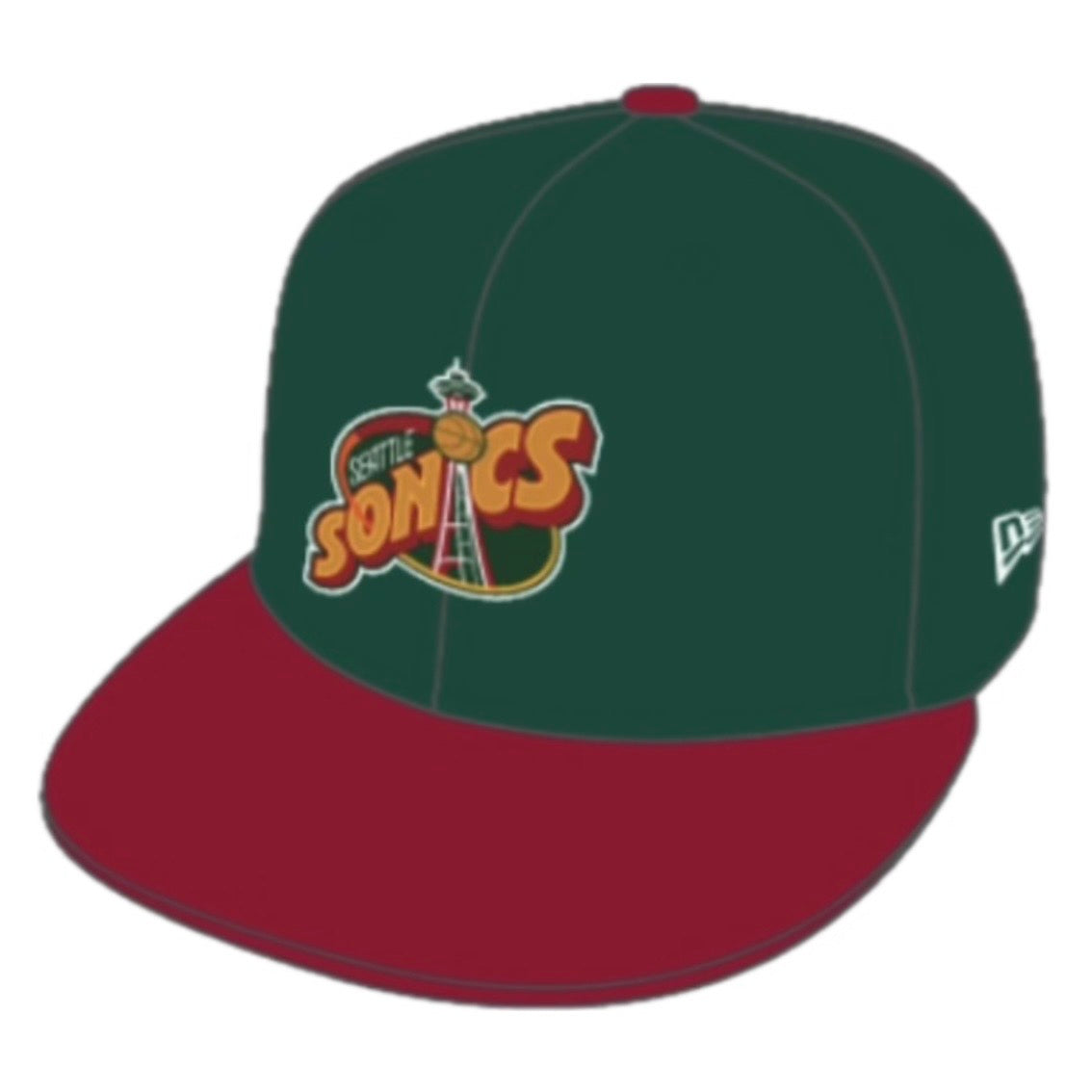 Sonics NBA Finals Retro 1995-96 Flatbill SnapBack Hat