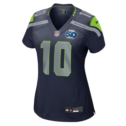 Women’s Seahawks “Kupp 10” 50th Season Patch Navy Game Jersey