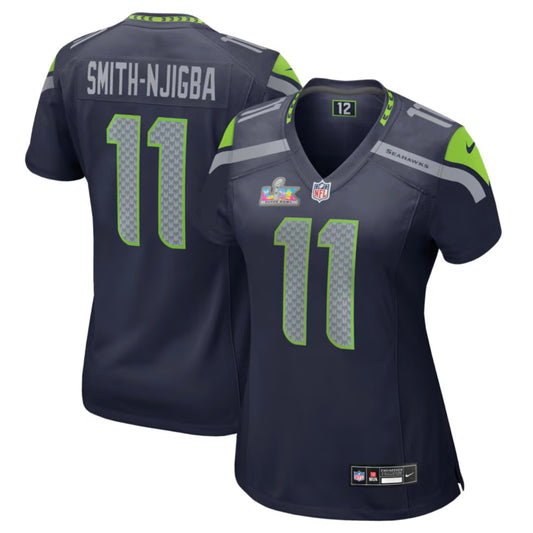 Women’s Seahawks “Smith-Njigba 11” Super Bowl LX Navy Game Jersey