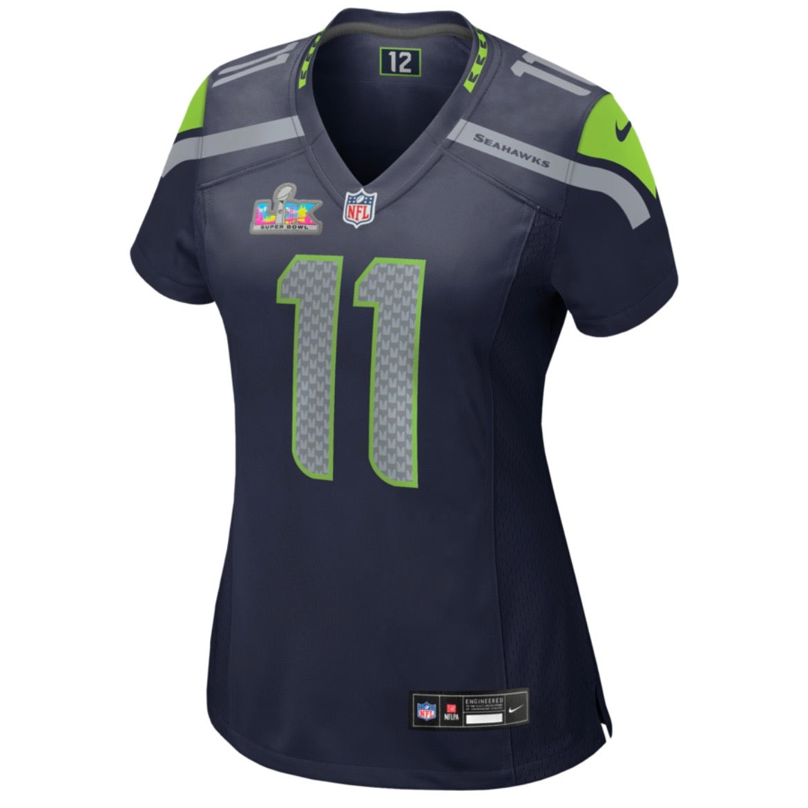 Women’s Seahawks “Smith-Njigba 11” Super Bowl LX Navy Game Jersey