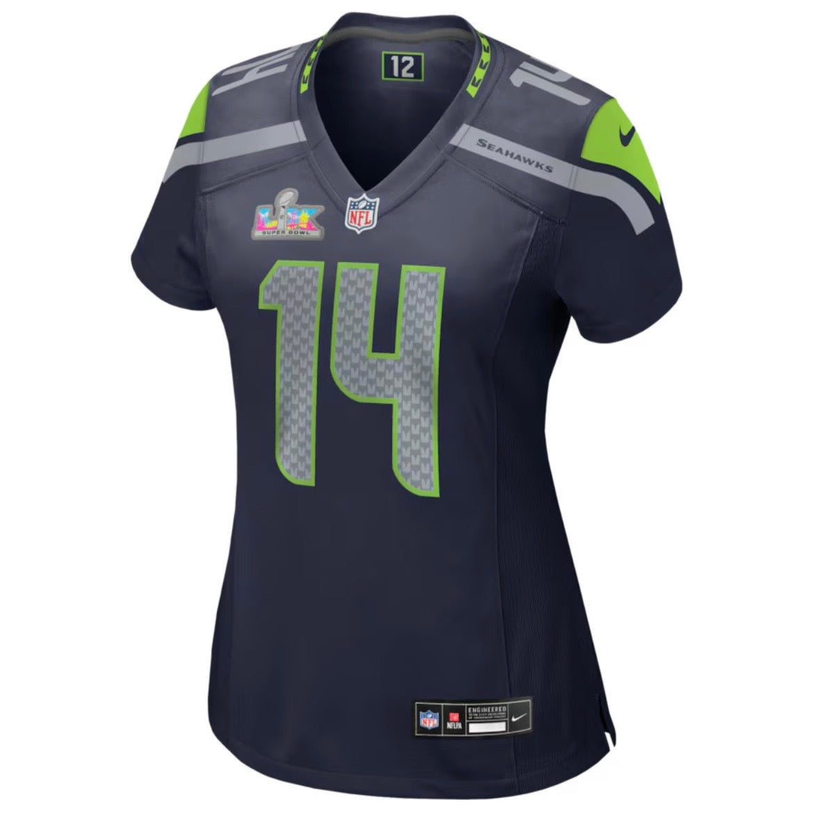 Women’s Seahawks “Darnold 14” Super Bowl LX Navy Game Jersey