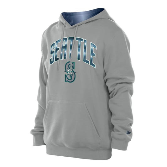 Mariners Arch Logo Grey Hooded Sweatshirt