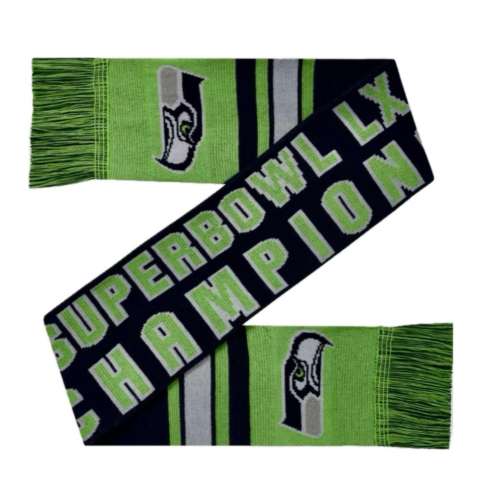 Seahawks Super Bowl LX Champions Official Scarf