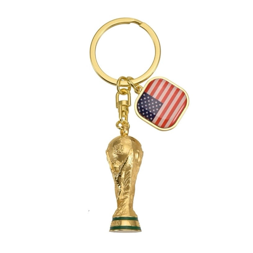 FIFA World Cup 2026 Trophy with USA Keychain