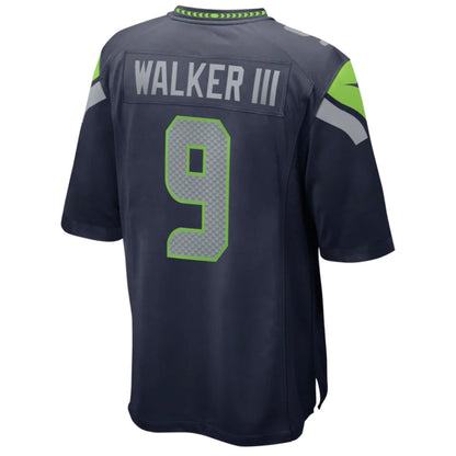 Seahawks “Walker 9” Super Bowl LX Navy Game Jersey
