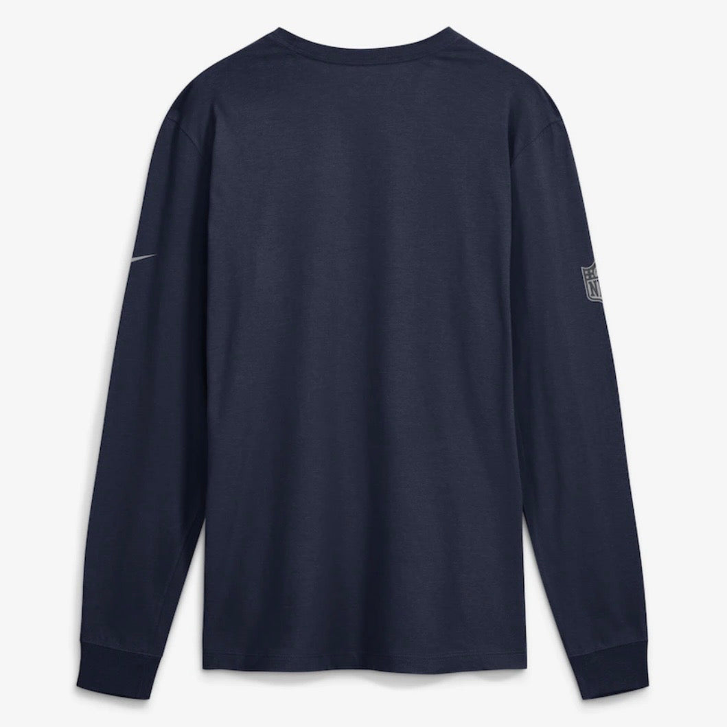 Seahawks DRI-FIT Engineered Long Sleeve Navy Tee
