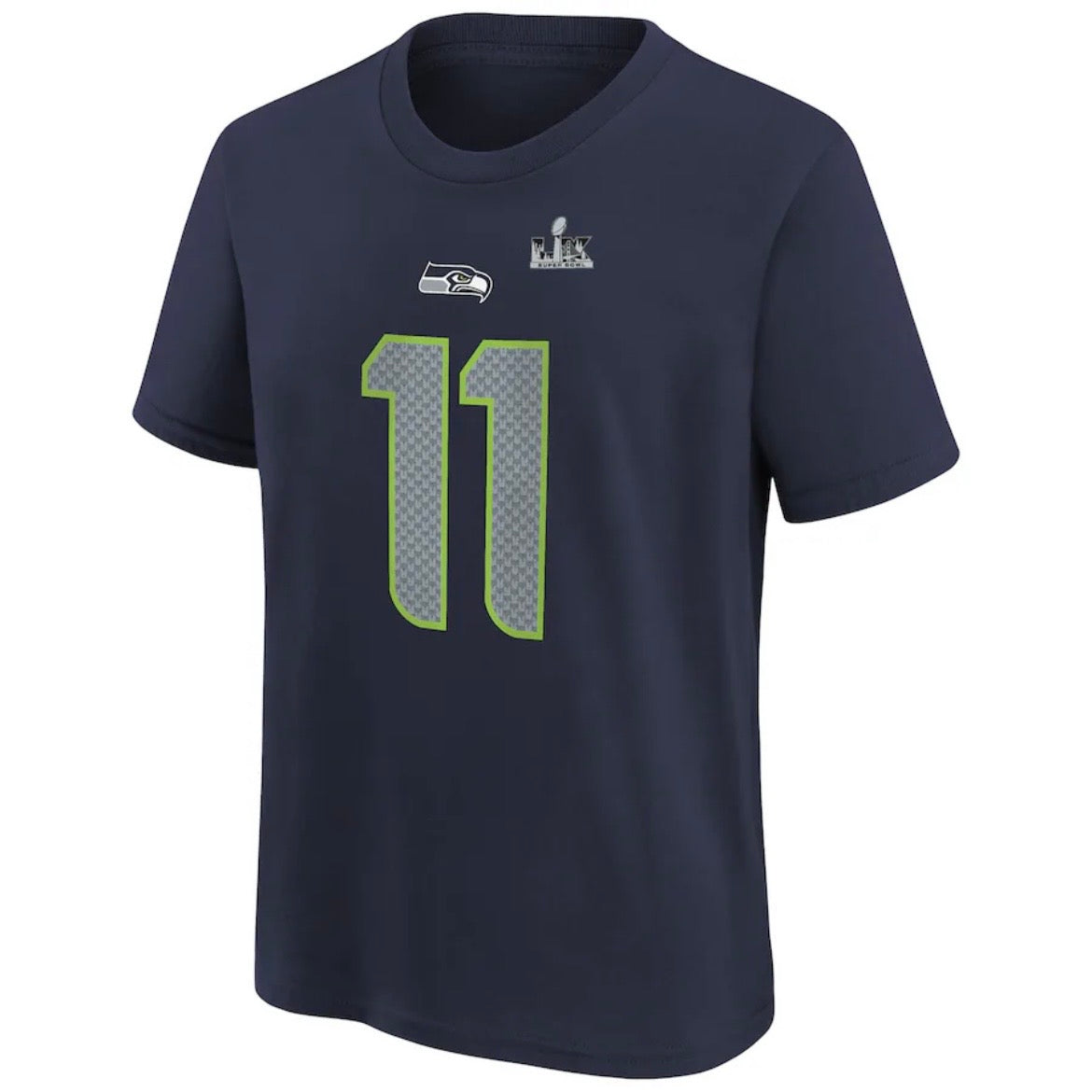 Youth Seahawks "Smith-Njigba 11" Super Bowl LX Navy Player Tee