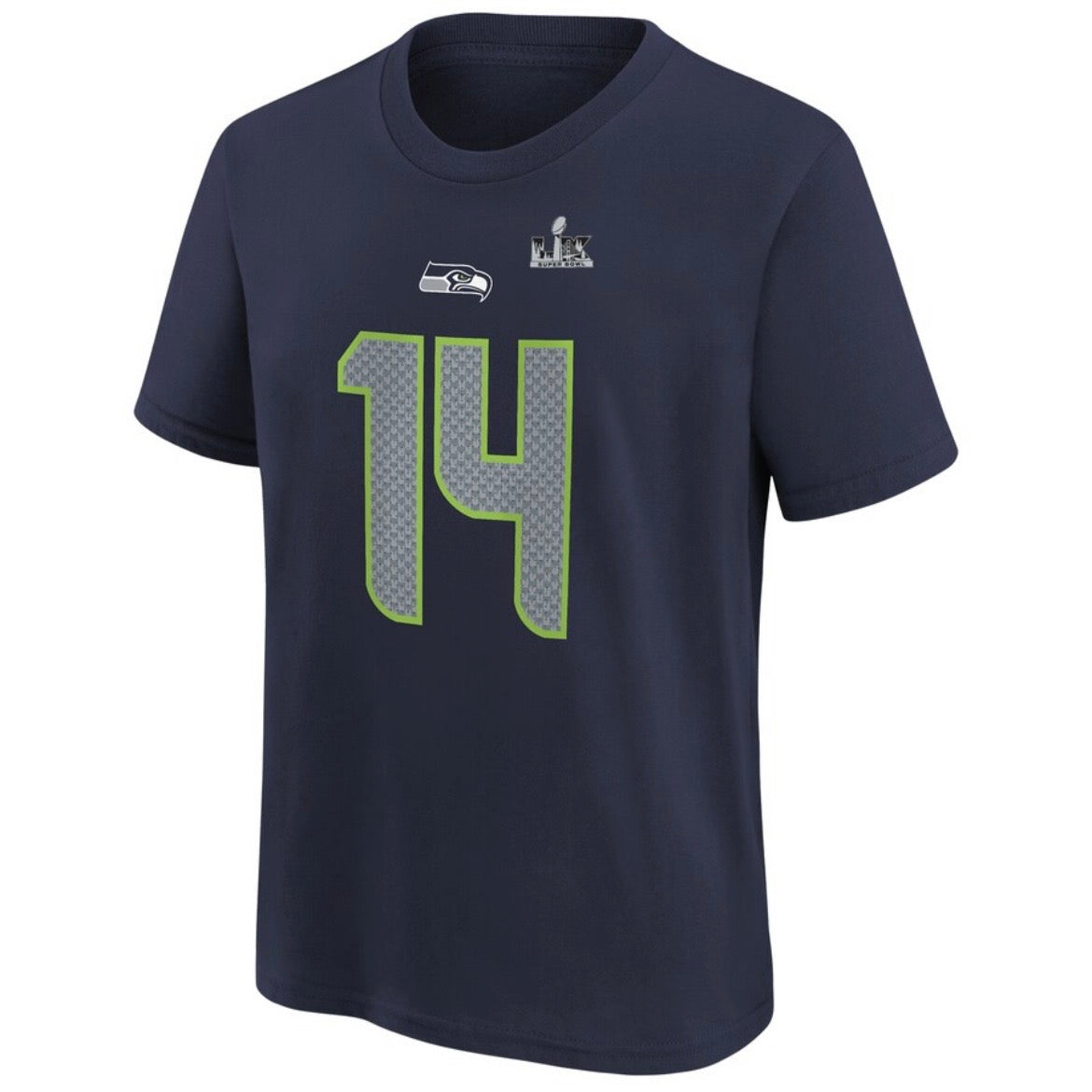 Youth Seahawks "Darnold 14" Super Bowl LX Navy Player Tee