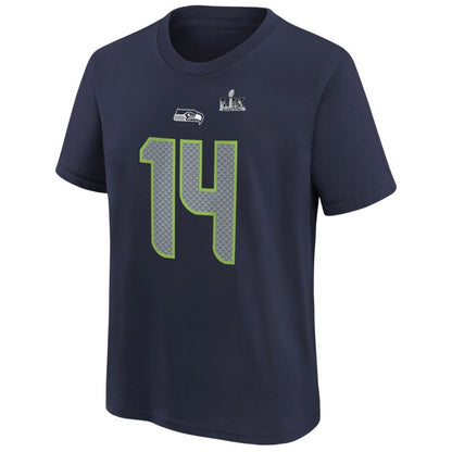 Youth Seahawks "Darnold 14" Super Bowl LX Navy Player Tee