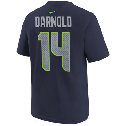 Youth Seahawks "Darnold 14" Super Bowl LX Navy Player Tee