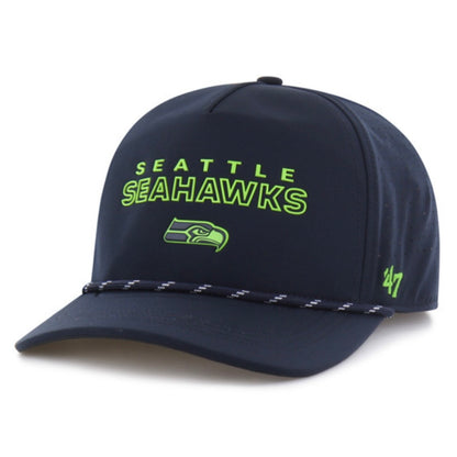 Seahawks DryTek Hitch Rope Navy Adjustable Hat