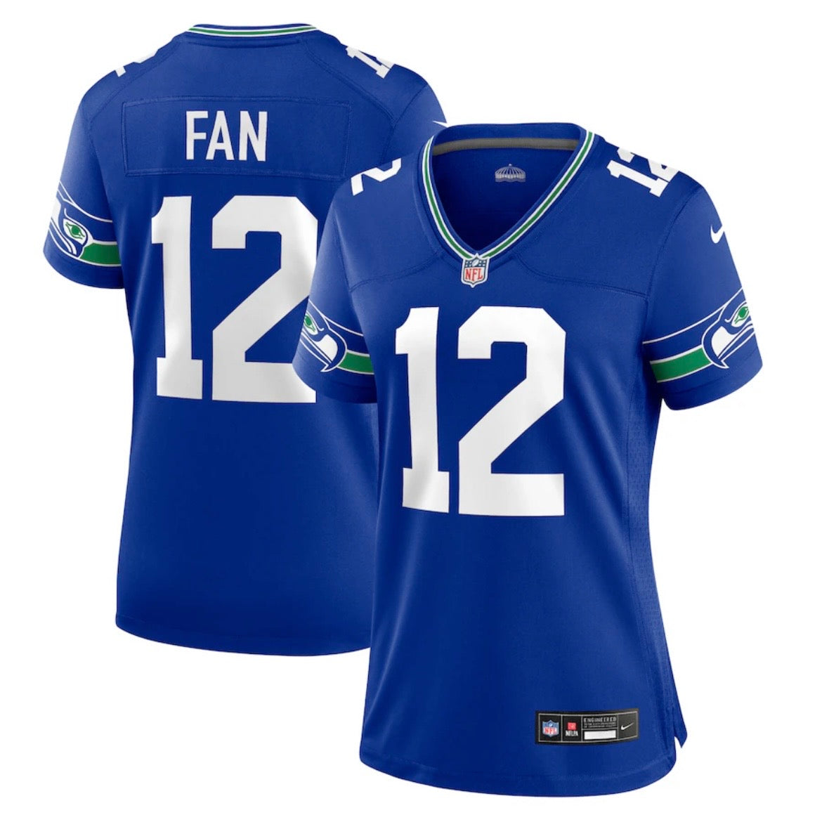 Women’s Seahawks “Fan 12” Retro Game Jersey
