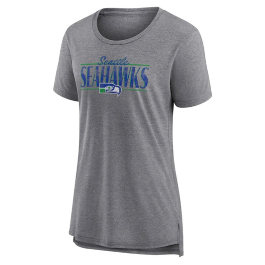 Women's Seahawks Retro Tri-Blend Grey Tee