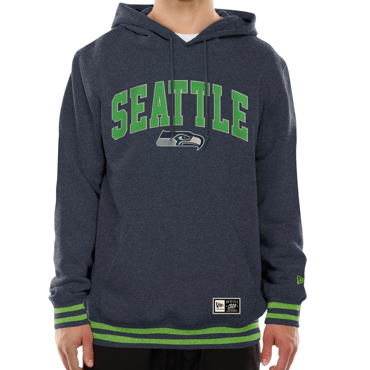 Seahawks Navy Logo Varsity Hooded Sweatshirt