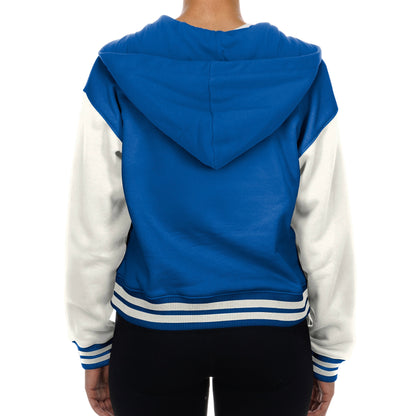 Women's Seahawks Retro Hooded Varsity Button-Up Jacket