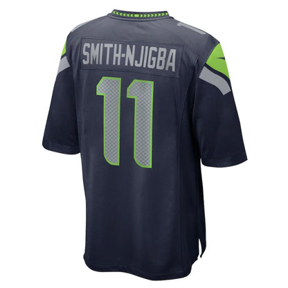Seahawks “Smith-Njigba 11” Navy Game Jersey