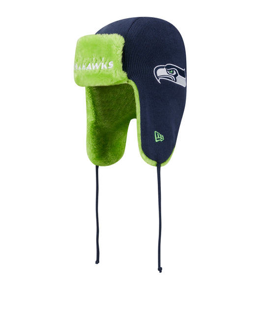 Seahawks Helmet Trapper Knit Beanie