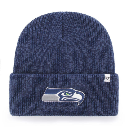 Seahawks Ice Navy Cuffed Knit Beanie