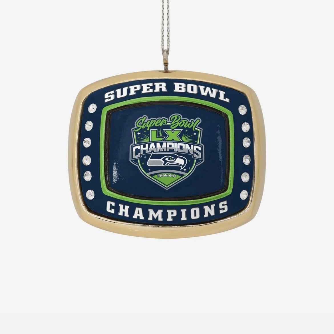 Seahawks Super Bowl LX “The Ring” Ornament