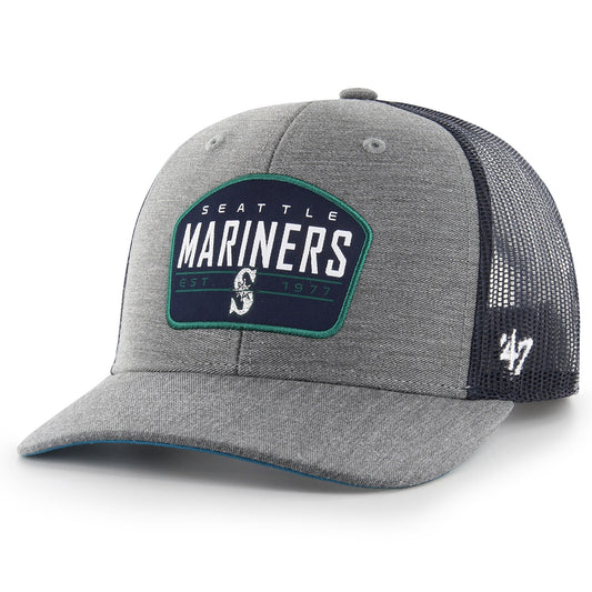 Mariners Charcoal Primary Snapback Trucker Hat