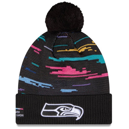 Women's Seahawks 2026 Sideline Crucial Catch Pom Cuff-Knit Beanie