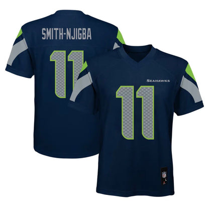 Youth Seahawks “Smith-Njigba 11” Navy Game Jersey