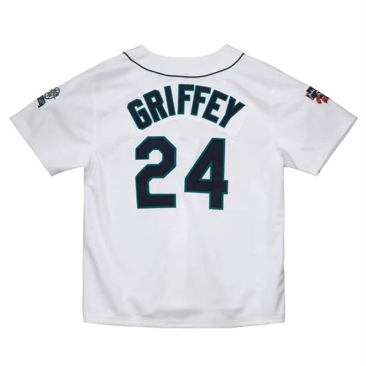 Mariners Griffey 24 Authentic White Jersey