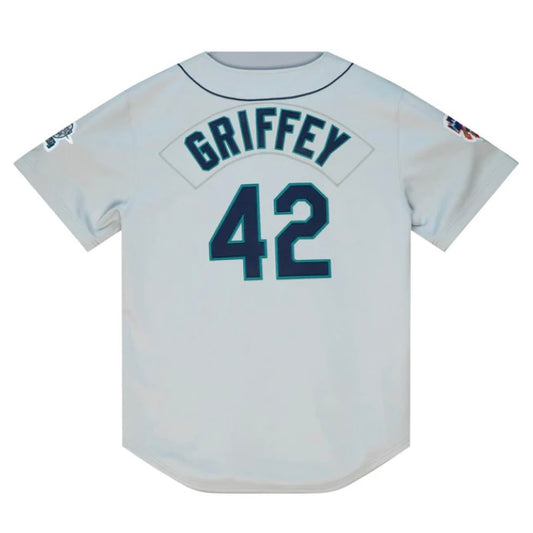 Mariners Griffey 42 Authentic Grey Jersey