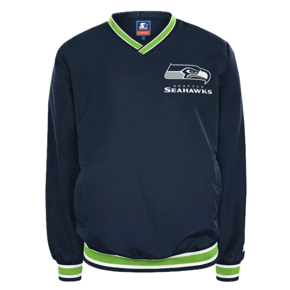 Seahawks “Fan 12” Navy Starter Pullover Jacket