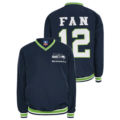 Seahawks “Fan 12” Navy Starter Pullover Jacket