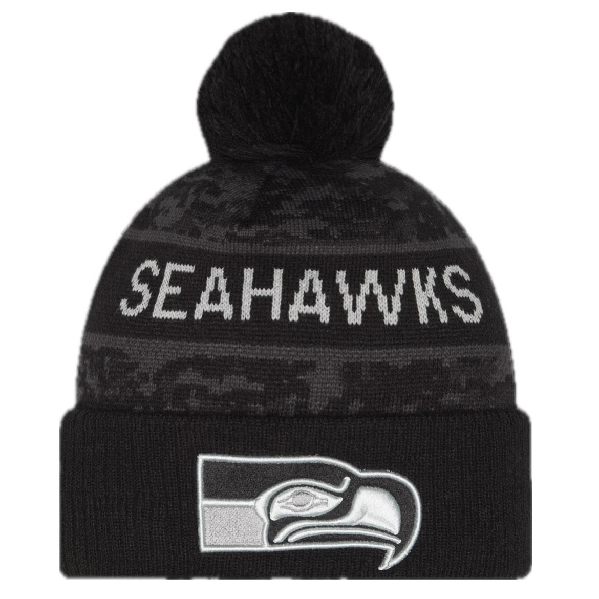 Seahawks 2026 Retro Salute To Service Cuffed Knit Pom Beanie