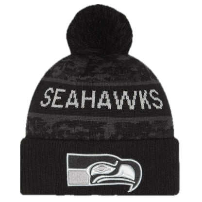 Seahawks 2026 Retro Salute To Service Cuffed Knit Pom Beanie