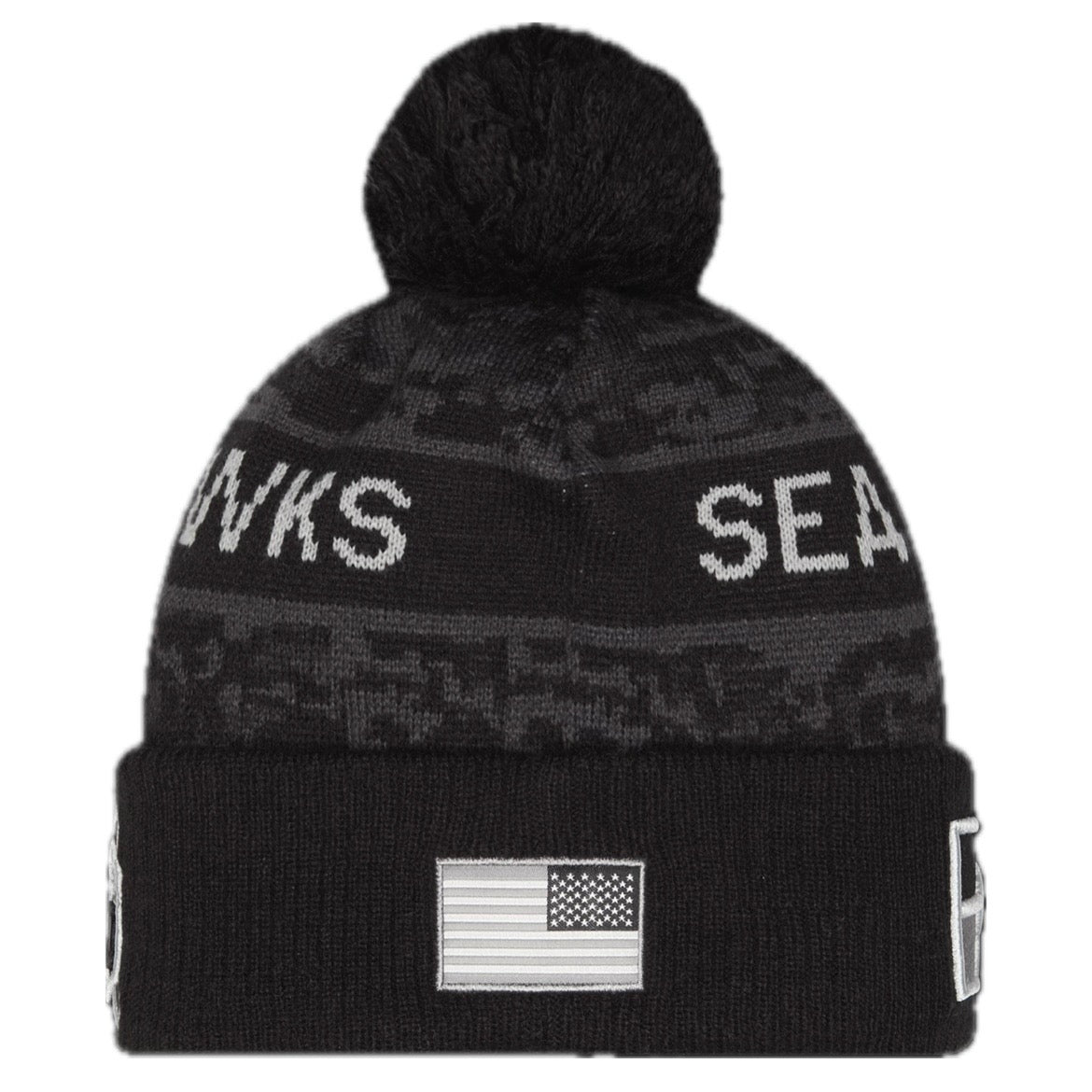 Seahawks 2026 Retro Salute To Service Cuffed Knit Pom Beanie