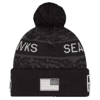 Seahawks 2026 Retro Salute To Service Cuffed Knit Pom Beanie