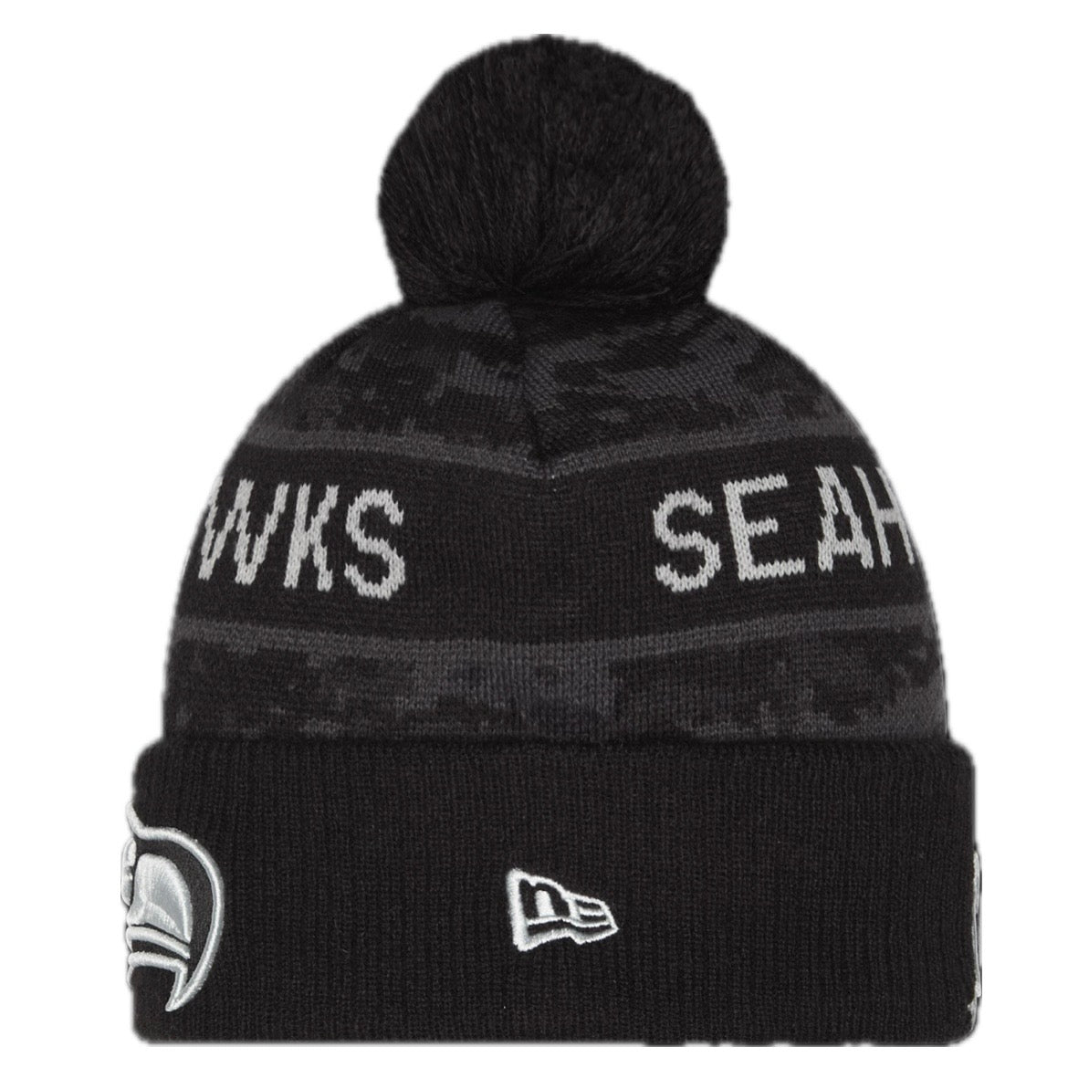 Seahawks 2026 Retro Salute To Service Cuffed Knit Pom Beanie