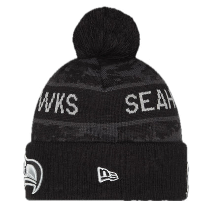 Seahawks 2026 Retro Salute To Service Cuffed Knit Pom Beanie