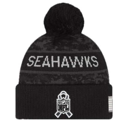 Seahawks 2026 Retro Salute To Service Cuffed Knit Pom Beanie
