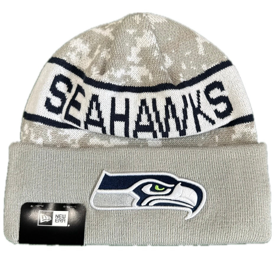 Seahawks 2026 Salute To Service Cuffed Knit Beanie