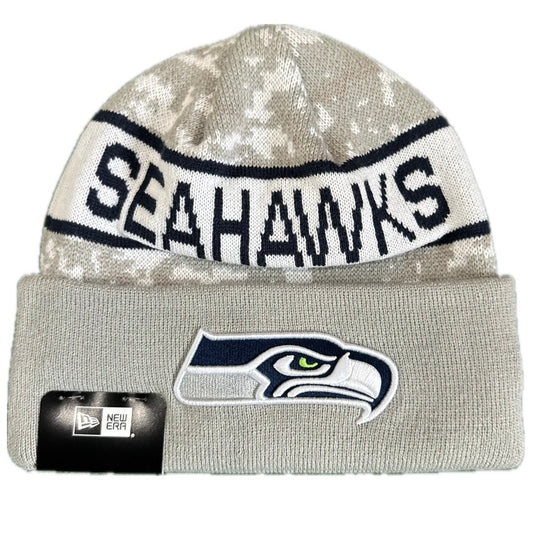 Seahawks 2026 Salute To Service Cuffed Knit Beanie