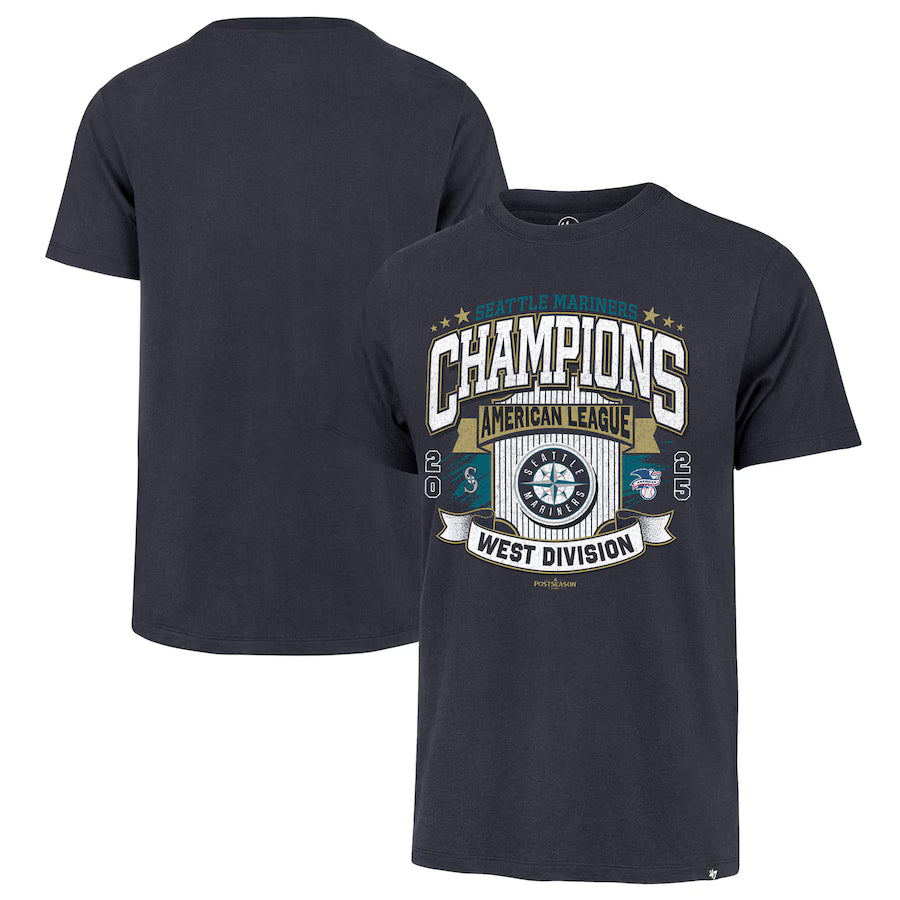Mariners 2025 Division Champions Official Navy Tee