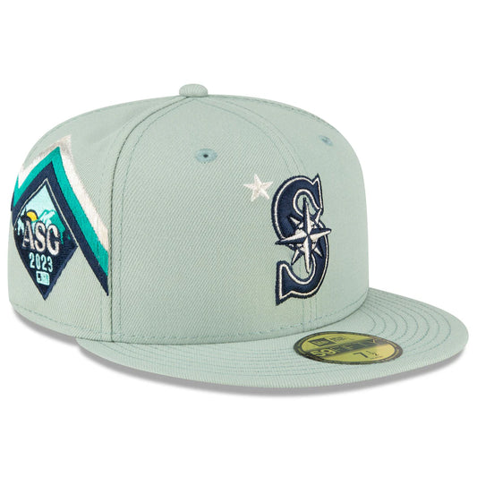 Men's New Era Seattle Mariners Shadow Neo 39THIRTY Heather Navy and Teal  Flex Fit Cap