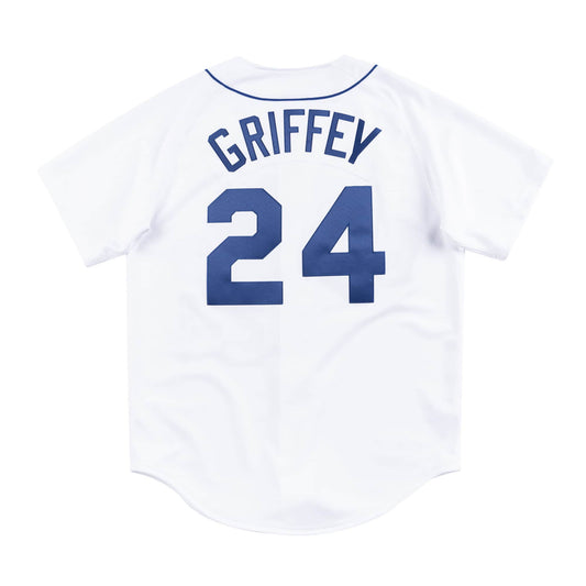Mariners Griffey 24 Authentic White Jersey